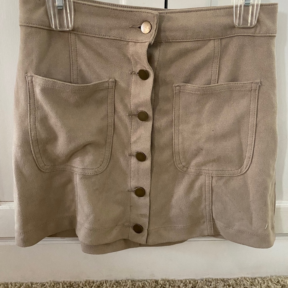 Suede skirt